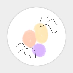 Colorful circle abstract watercolor Magnet